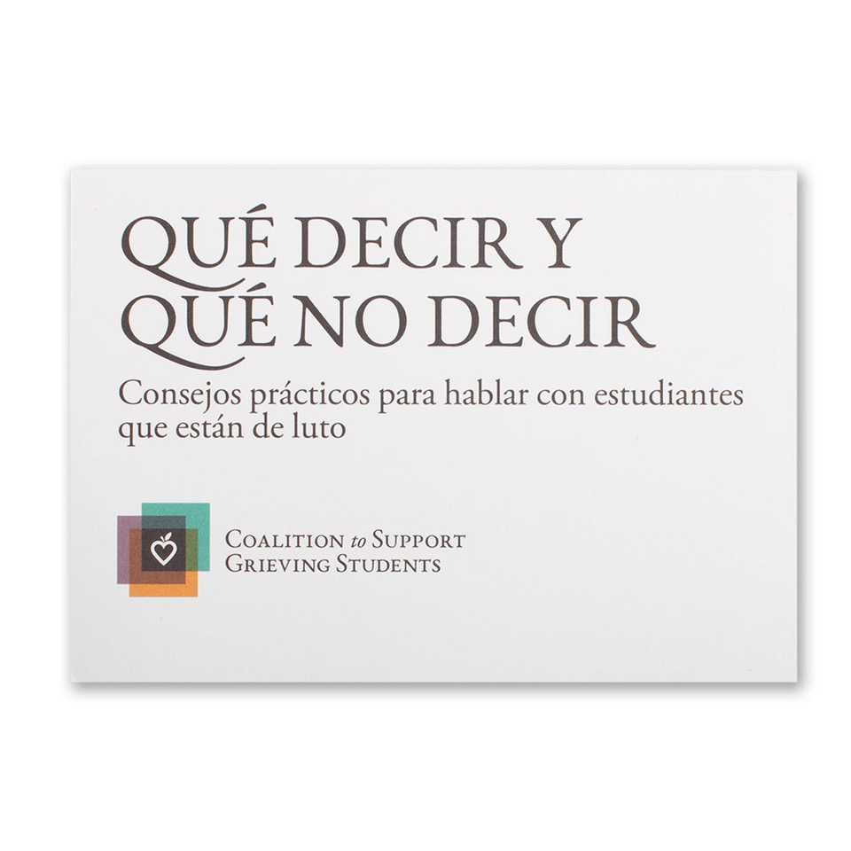 Bereavement Tip Cards Spanish PK25 